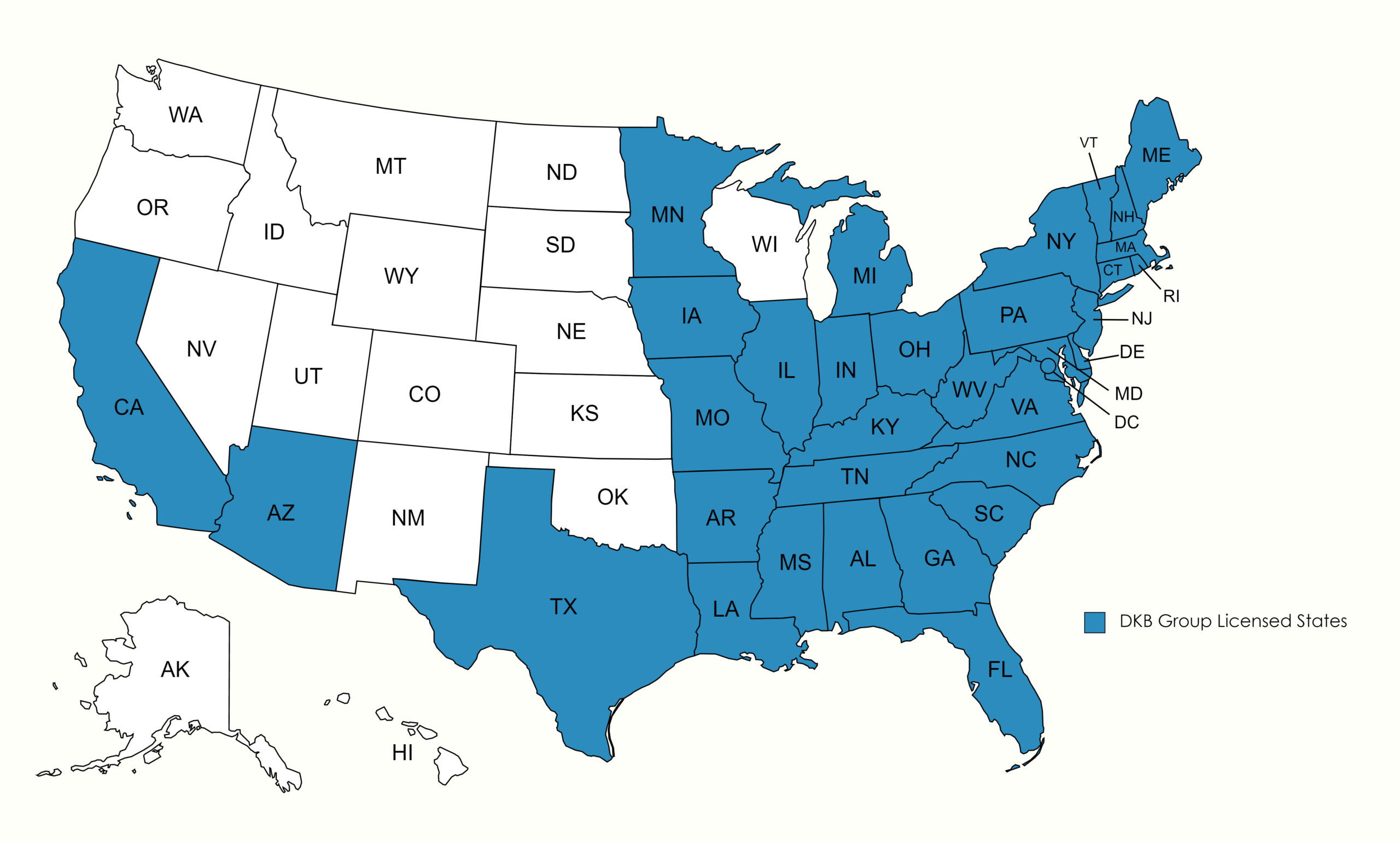 DKB Licensed States