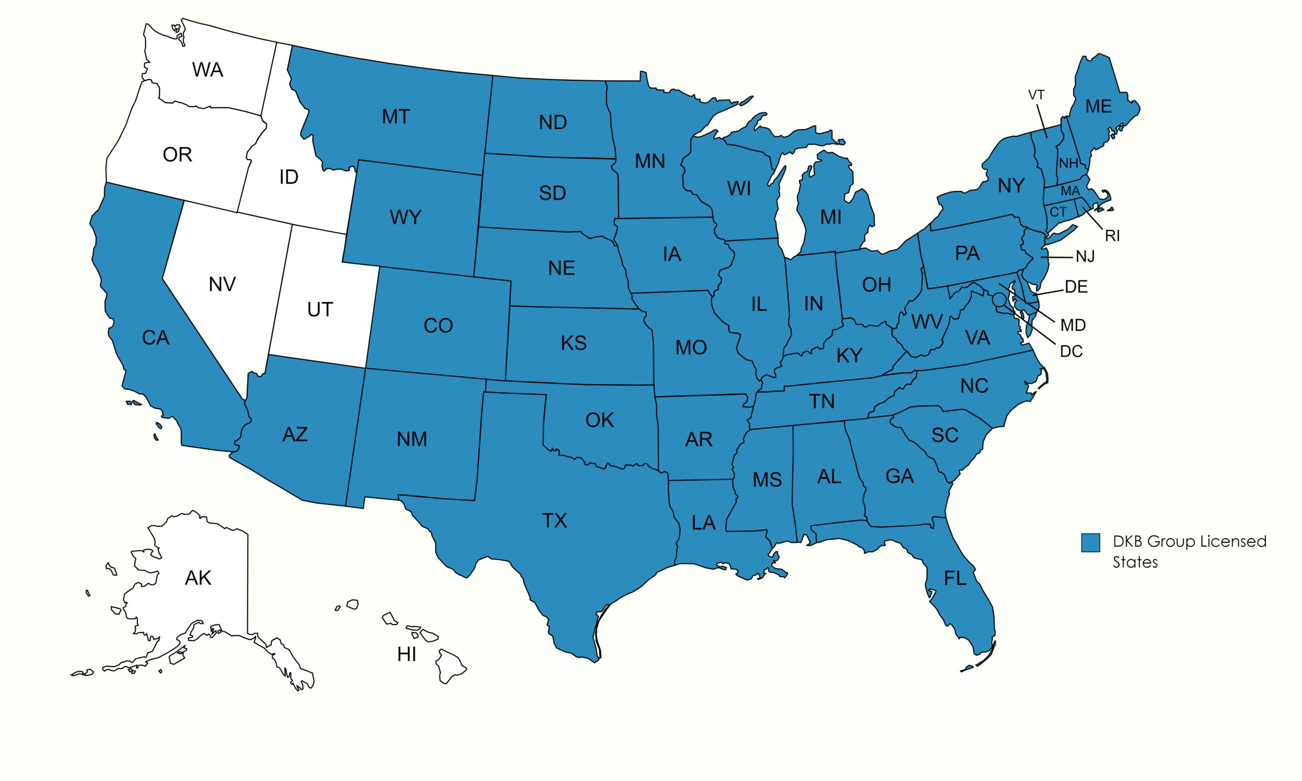 DKB Licensed States